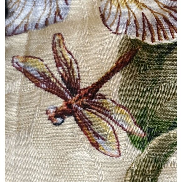 Vtg Waverly Valance Laurel Springs 100% Cotton. Brocade Fringed.Lined.Butterfly - Picture 4 of 10